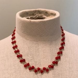 Red Heart Beaded Wrap Necklace ❤️